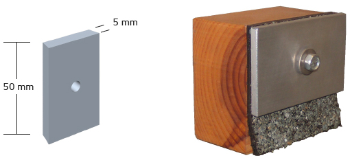 Wandanschlussprofil Alu-flach 50/5 mm
